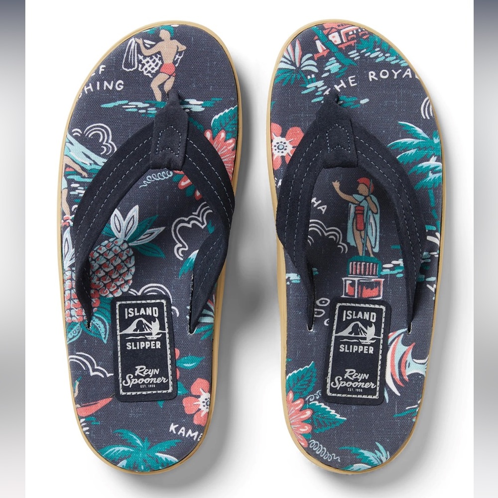 NWT Reyn Spooner Island Slipper Sandals Flip Flops - Women’s Size 9